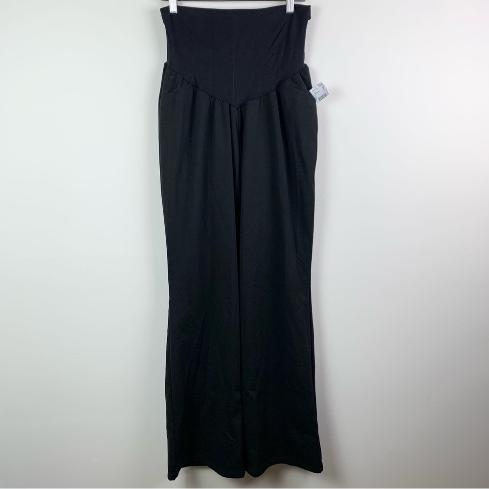 Motherhood Maternity Wide Leg Stretch Trouser Pants 1X